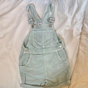 Mint Green Short Overalls